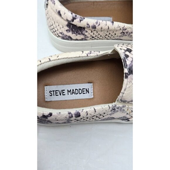 Steve Madden Shoes Women's Gills Slip On Sneakers Snakeskin Print flat size 7 M - Picture 7 of 11
